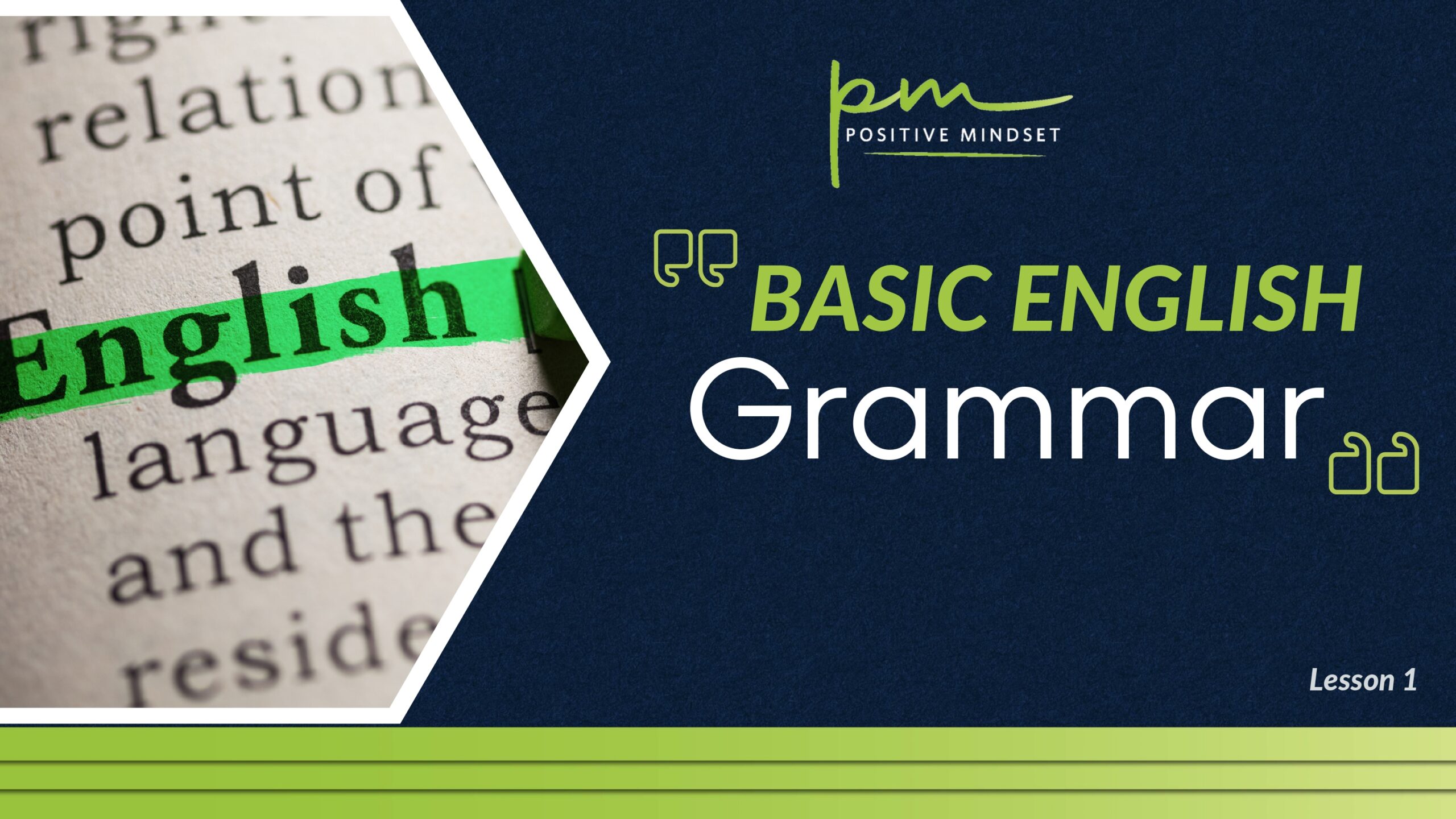 Basic English Grammar Course